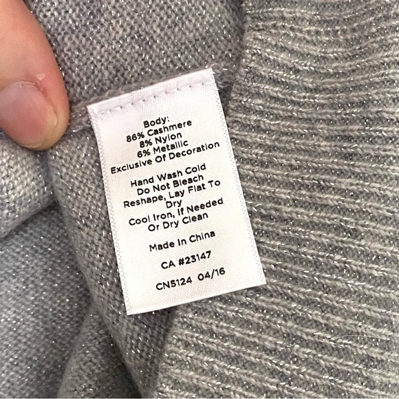 Talbots Gray Shimmer Crew Neck Sweater - Picture 4 of 4
